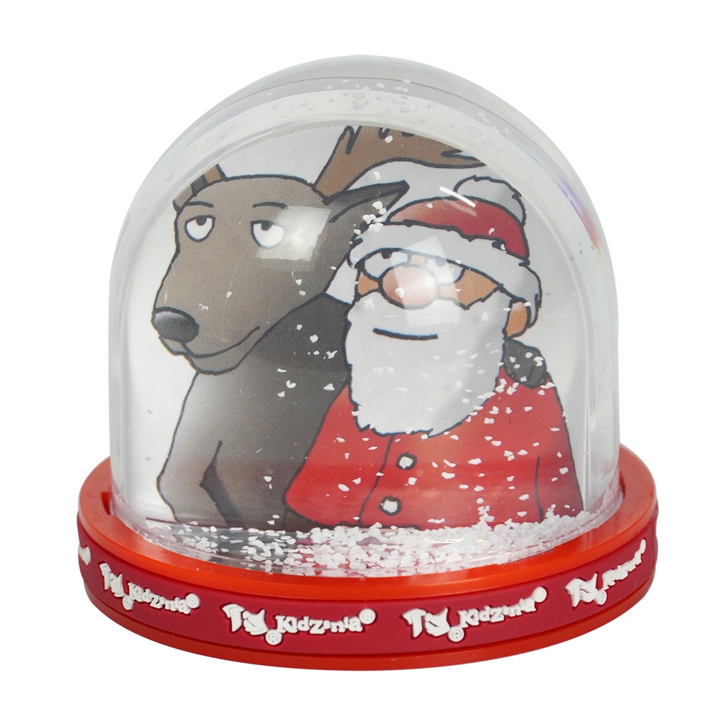 Wholesale customized snowing plastic photo picture inserted frame snow globe with rubber ring base