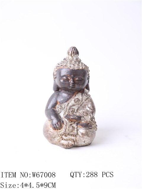 2020 hotsell small size tabletop cute sitting laughing-Buddhist Resin buddha Statue