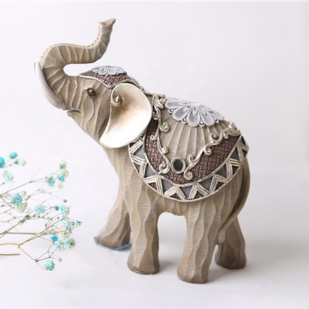 2020 Wholesale tabletop elephant resin statue decoration home decoration