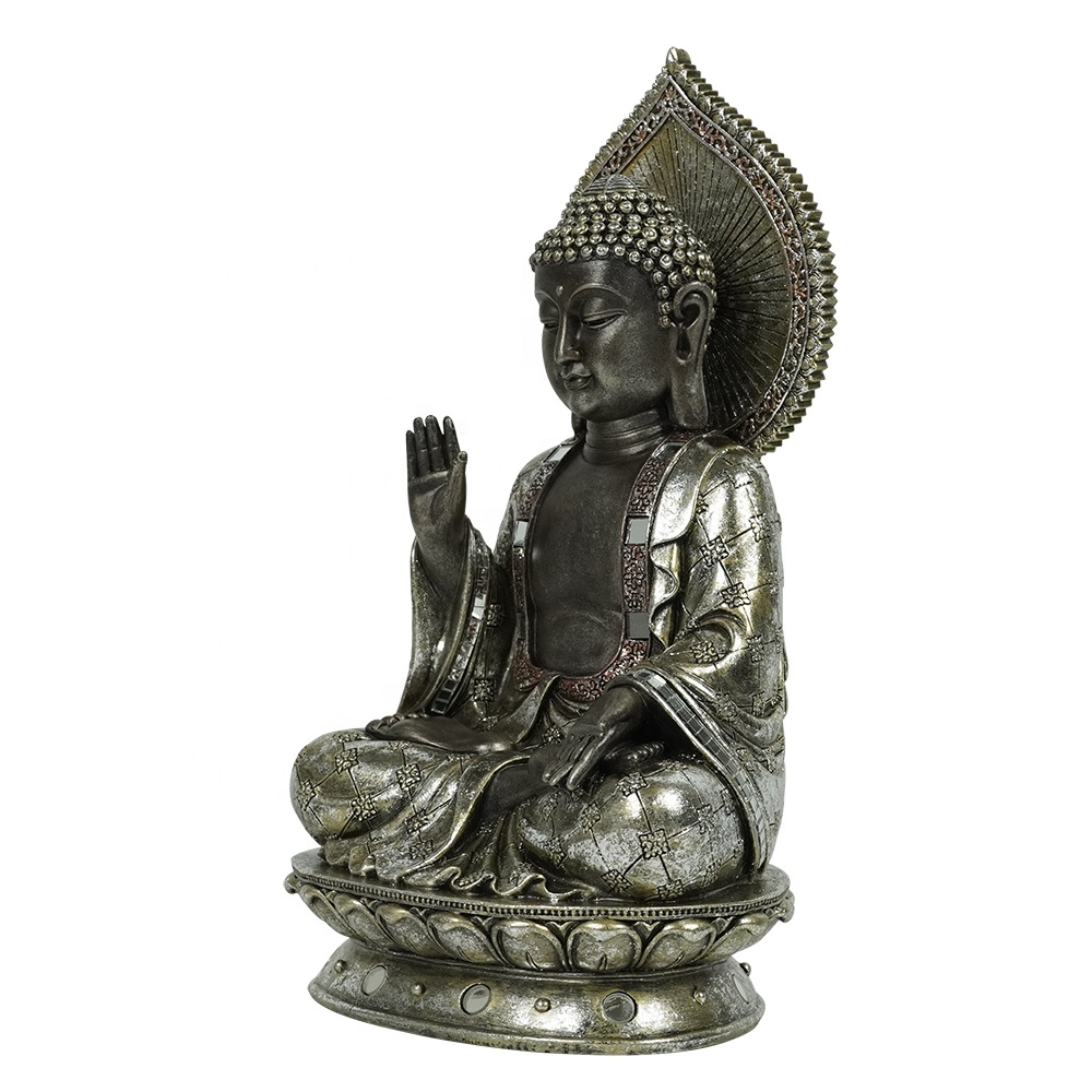 Amazon Hot Sell Home and office indoor Meditating Resin Thai buddha Statue for tabletop Decor