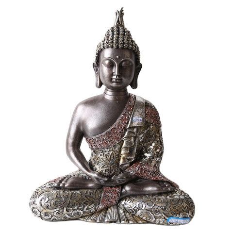 2020 hotsell big tabletop inner heart peaceful Meditating Buddhist Sitting Resin and natural stone Thai buddha Statue