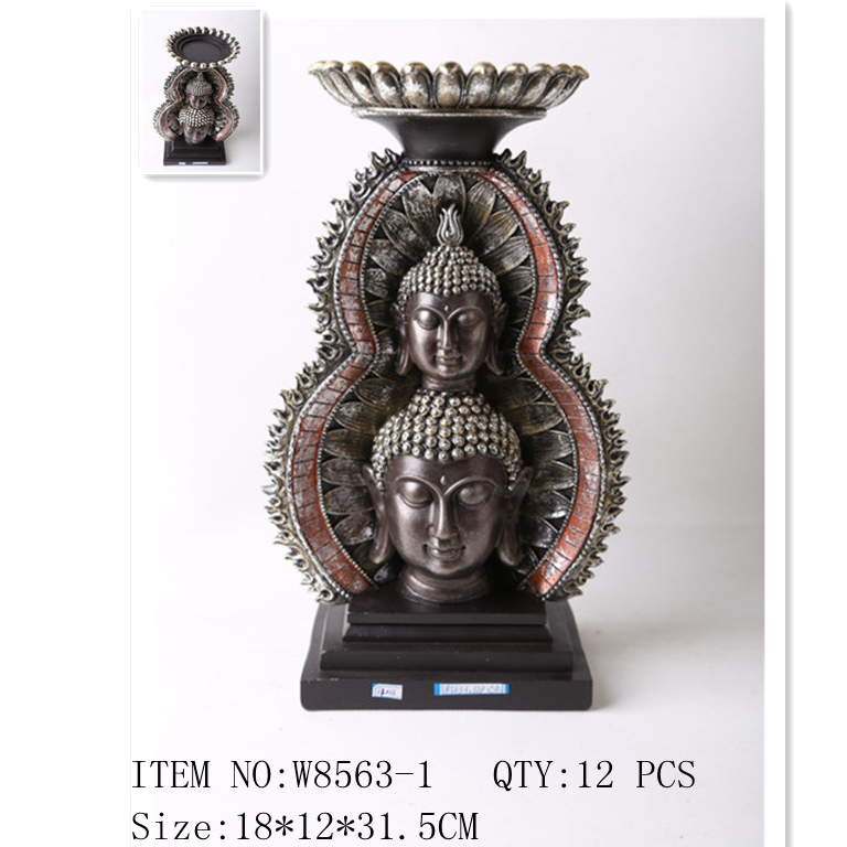 2020 Wholesale tabletop inner heart peaceful laughing Buddha Resin Thai buddha Statue with foundation Featured Image