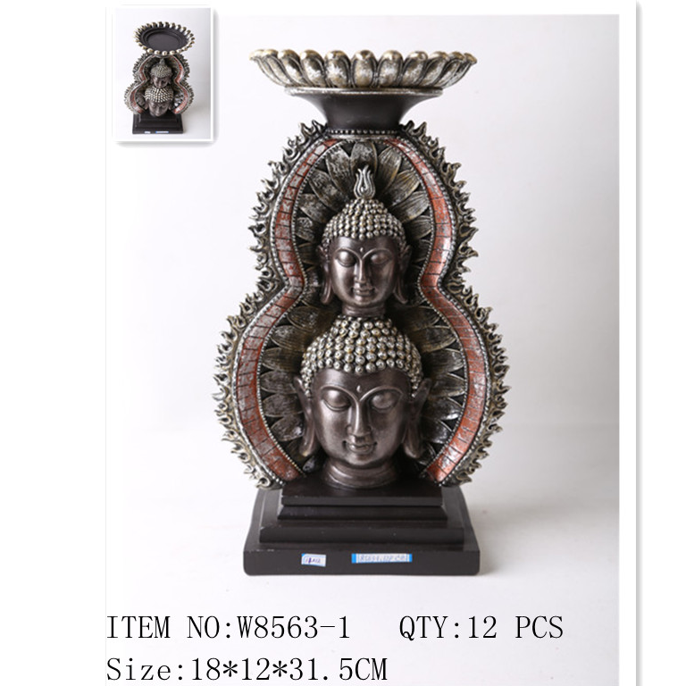 2020 Wholesale tabletop inner heart peaceful laughing Buddha Resin Thai buddha Statue with foundation