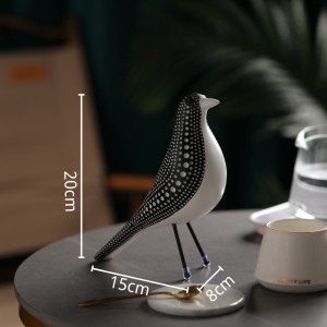 2023 Scandinavian Modern Home Decor Polka Dot Bird Resin Desktop Decorations