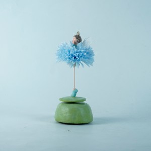 Wholesale new hot holiday gifts cute fluffy dress fairy creative doll music box desktop ornaments