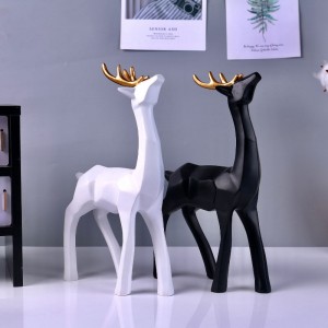 Factory wholesale resin crafts Scandinavian style creative home decoration couple deer ornaments