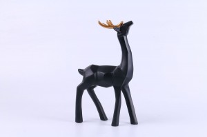 Factory wholesale resin crafts Scandinavian style creative home decoration couple deer ornaments