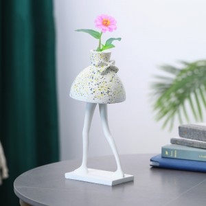 Hot Resin crafts creative indoor vase flower arrangement home soft decoration hotel living room modern girl art ornaments