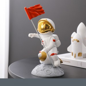 2023 Light Luxury Plating Spaceman Resin Craft Decoration Modern Design Bear Astronaut Craft Ornament