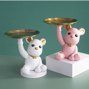 2023 Crown Violent Bear Storage Decoration Animal Ornament Modern Simple Home Decoration Handmade Crafts