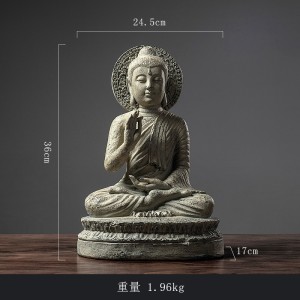 New Chinese style Buddha statue ornaments living room entrance home decorations Zen semi-handmade resin crafts