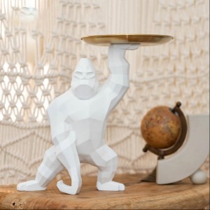 2023 King Kong Gorilla Ornament Modern Simple Creative Resin Crafts Home Decorations Storage Tray Animal Ornament