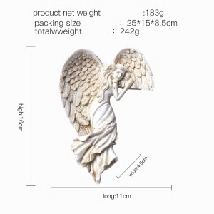 Crossing Redemption Awakening Girl Angel Wings Hanging Decoration Door Frame Decorative Resin Hanging Decorative Ornament