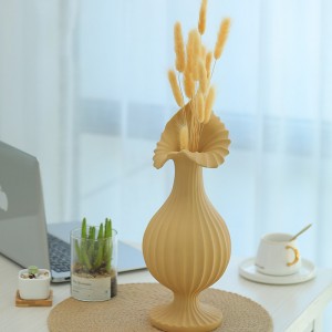 Striped Art Vase Arrangement Modern Light Luxury Home Decoration Living Room Flower Arrangement Resin Crafts Wholesale