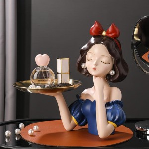 Resin character ornaments entryway storage on the run princess light luxury home decoration crafts beauty maiden creative gifts