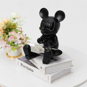 2023 Cute cartoon trend resin crafts mouse tray storage ornaments desktop decorations
