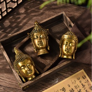 Cross-border creative southeast asia antique buddha head wholesale resin crafts gift home decorations ornaments