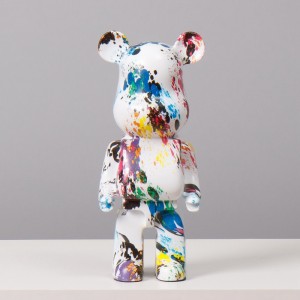 2023 Custom Handmade Home Decoration Resin Crafts Violent Bear Ornament Creative Cute Money Bank Storage Decorative Gifts