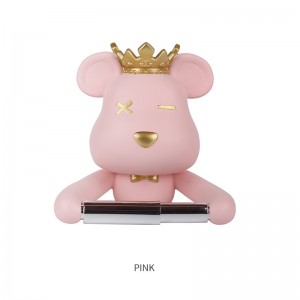 2023Crown Violent Bear Resin Roll Holder Animal Hanging Decoration Modern Simple Home Decoration No Flush Toilet Bathroom