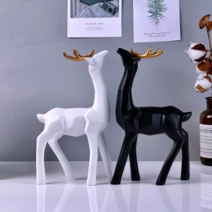 Factory wholesale resin crafts Scandinavian style creative home decoration couple deer ornaments