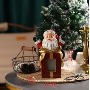 Christmas old man resin ornaments cartoon new luminous decoration doll fun desktop crafts gifts wholesale