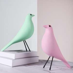 2023 Hot Selling Bird Eames Resin Bird Ornament Crafts Multiple Colors Office Furniture Decoration