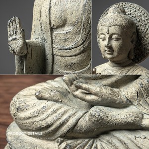 New Chinese style Buddha statue ornaments living room entrance home decorations Zen semi-handmade resin crafts