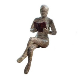 2023 Amazon new Reading woman reading man home decor decorative ornament resin ornament bookshelf decorative set