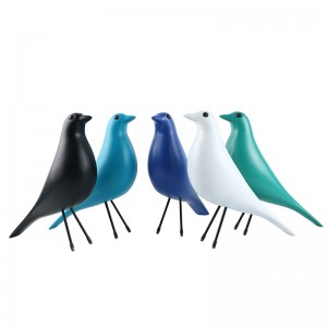 2023 Hot Selling Bird Eames Resin Bird Ornament Crafts Multiple Colors Office Furniture Decoration